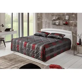 Westfalia Schlafkomfort Tagesdecke 257 x 250 cm Grau/Rot