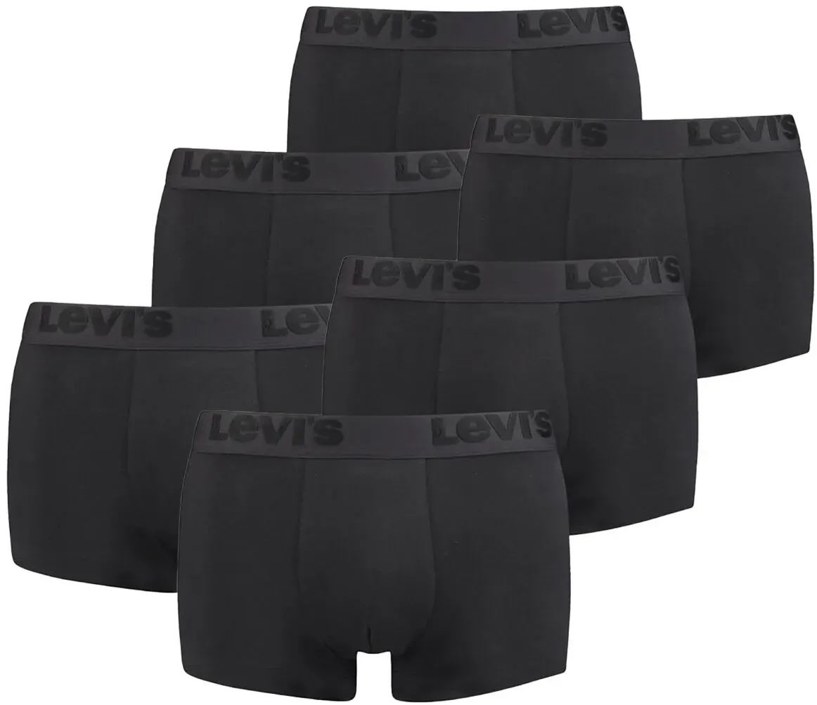 LEVI ́S Herren Trunks - Premium Trunk, Cotton Stretch, 6er Pack Schwarz M