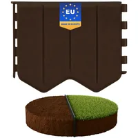 GARDENIX Flexible Rasenkante Braun 20.6m - Kunststoff Mähkante zum einschlagen - Rasenkantenband Beetabgrenzung Beetbegrenzung Langlebig