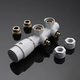 mai & mai Heizkörperventil inkl. Regler mit Temperatureinstellung 6-28 Grad Thermostatventil in Weiß