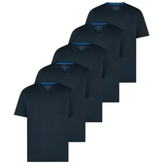 Redmond T-Shirt 5er Pack Basic (Spar-Set, 5-tlg) T-Shirt - Baumwolle - Atmungsaktiv blau 3XL