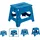 ARREGUI TB-027-A Kleiner Klapphocker | Falthocker für Kinder und Erwachsene | Tragbarer und Faltbarer Klapphocker | 150 Kg Belastbarkeit | Hocker für Küche, Bad, Camping, Garten | 27 cm hoch | Blau