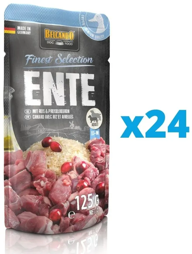 BELCANDO Ente mit Reis & Preiselbeeren 24x125 g