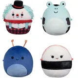 Squishmallows Micromallows SQMM0064-4er-Pack, superweiche Mini-Squishmallows, 6.5 cm Plüschfiguren