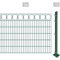 Arvotec Doppelstabmattenzaun »EASY 120 zum Aufschrauben "Ring" mit Zierleiste«, Zaunhöhe 120 cm, Zaunlänge 2 - 60 m 16142828-0 dunkelgrün H/L: 120 cm x 32 m