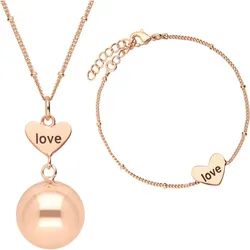 Bola Heart and Love Klangkugel für Schwangere Rose Gold 1 St.