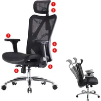 MCW Bürostuhl MCW-J87, Schreibtischstuhl, ergonomisch verstellbare Armlehne 150kg belastbar