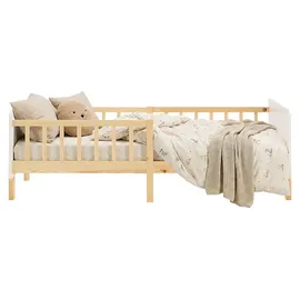 Homestyle4u Kinderbett 2604 90 x 200 cm Kiefer massiv weiß