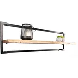 m2 Wandregal 100 x 30 cm Schwarz