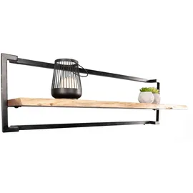 m2 Wandregal 100 x 30 cm Schwarz