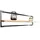 m2 Wandregal 100 x 30 cm Schwarz