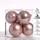 MARELIDA Christbaumkugeln Weihnachtskugeln Glas 8cm glänzend matt rosa 6 Stück