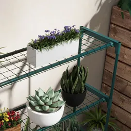 Outsunny Blumenständer Stahl, 89L x 28B x 107H cm