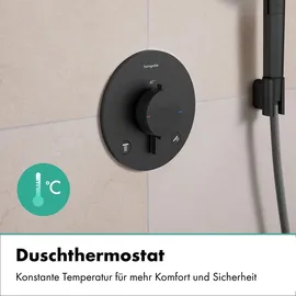 Hansgrohe Ecostat Comfort S Duschthermostat Unterputz für 2 Verbraucher Brushed Black Chrome 33715340