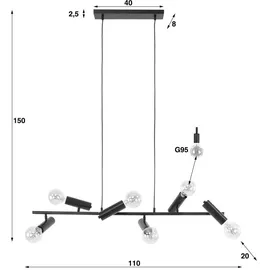 KAWOLA HAORA 6-flg. Durchmesser verstellbar Metall schwarz