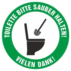 Aufkleber - Toilette bitte sauberhalten