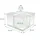 Relaxdays Tortenbox 2er Set Schleife Weiß,Transparent