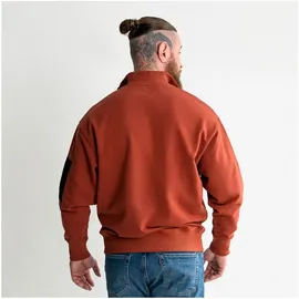 Stier Oversized Zip Sweater Functional Pocket organic cotton L Deep Red