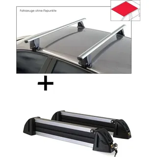 Skiträger Alu 4 Paar Ski + Dachträger VDP Delta kompatibel mit DR dr 3 - Evo 3 (5 Türer) ab 2016