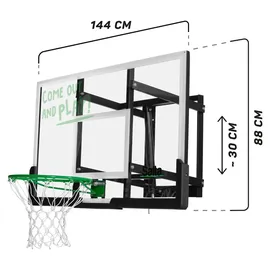 Salta Basketballbrett Guard 138 cm x 86 cm Schwarz