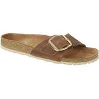 Birkenstock Madrid Big Buckle Nubukleder geölt schmal cognac 36