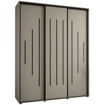 möbel kryspol Schwebetürenschrank Dakota 200 x 235,2 x 45 cm Schwarz