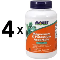 (360 g, 182,86 EUR/1Kg) 4 x (NOW Foods Magnesium & Potassium Aspartate with Tau