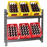 Proregal Getränkekistenregal Tegernsee Extra-Breit HxBxT 100x110x30 cm Küchenzubehör, Flaschenträger