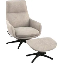 flexlux Drehsessel FLEXLUX "Marinella, OTTOs Choice, Relaxsessel, Entspannung mit Premium-Komfort", schwarz (champagne, schwarz), B:75cm H:103cm T:95cm, 100% Polyester, Sessel, Drehsessel, Liegefunktion, drehbar, Fuß schwarz