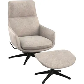 flexlux Drehsessel FLEXLUX "Marinella, OTTOs Choice, Relaxsessel, Entspannung mit Premium-Komfort", schwarz (champagne, schwarz), B:75cm H:103cm T:95cm, 100% Polyester, Sessel, Drehsessel, Liegefunktion, drehbar, Fuß schwarz