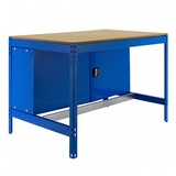 PROREGAL® Werkbank Werkbank Buffalo mit Schrank, HxBxT 84x120x76cm, Traglast 600kg, Blau, (2 verschiedene Größen (HxBxT 84 x 90/120 x 61/76cm), Traglast 600kg, Blau/Grau) blau 120 cm x 84 cm x 76 cm