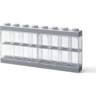 LEGO Minifiguren-Schaukasten für 16 minifiguren, grau