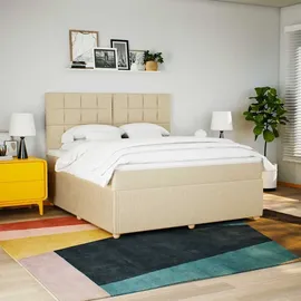 vidaXL Boxspringbett 180 x 200 cm Creme