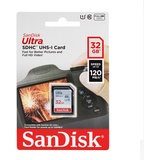 SanDisk Ultra 32 GB SDHC Memory Card, Up to 120 MB/s, Class 10, UHS-I, V10, 3 packs