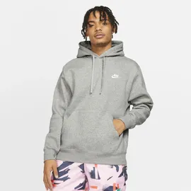 Nike Sportswear Club Fleece Hoodie 063 dk grey heather/matte silver/white L