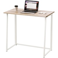 Dripex Faltbar Tisch Schreibtisch Computertisch für Homeoffice Arbeitszimmer Klappbar PC Tisch (Eichefarbe)