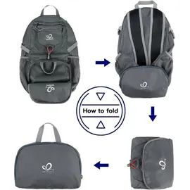 luxuskollektion Ultraleichter Faltbarer 20L Rucksack Grau