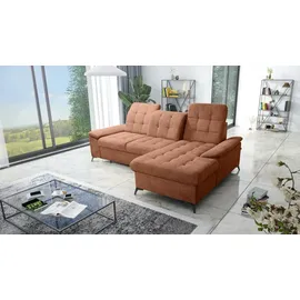 robin inspire Robin Ecksofa Mit Schlaffunktion Bettkasten L Form Sofa Eckcouch Schlafcouch Freistehend Verstellbare Sitztiefe Rückenhöhe Neo Mini 257 x... - Rot