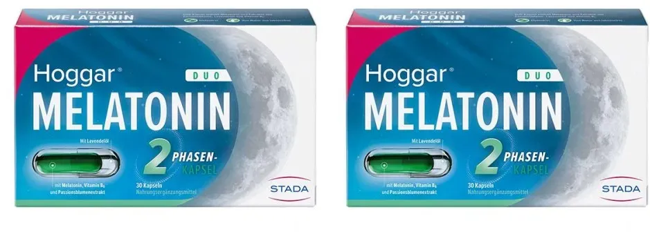 Hoggar Melatonin Duo Einschlaf-Kapseln