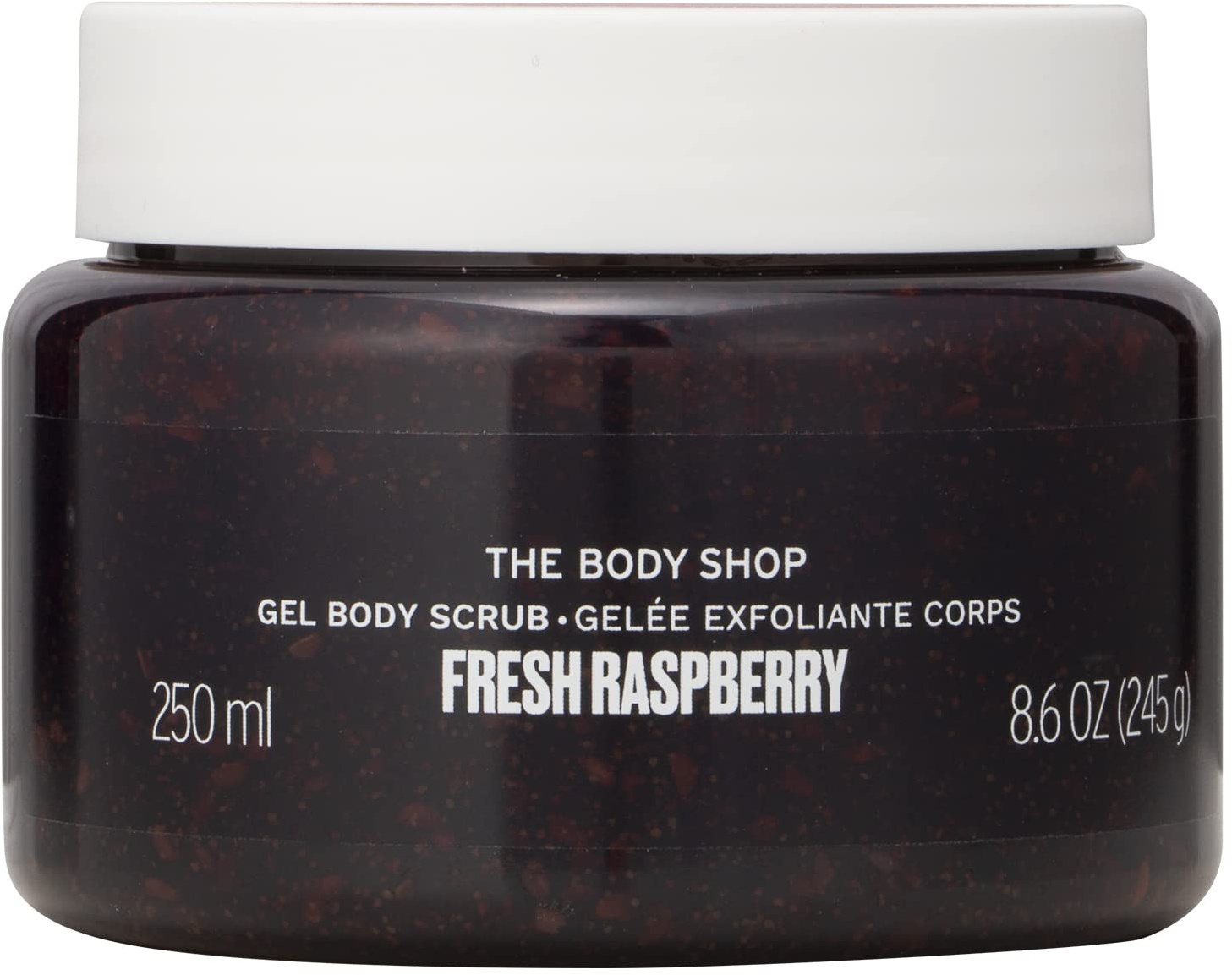 The Body Shop Fresh Raspberry Gel Körperpeeling vegan Fruchtig, breiige Textur glättendes, erweichendes Peeling 250ml