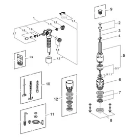 Grohe Servo-Set Austauschgarnitur Ablaufventil