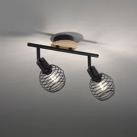 ETC Shop Deckenstrahler 2 Flammig schwarz schwenkbar