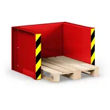 R+R INDUSTRIETECHNIK RR Industrietechnik Paletten Stapel Station RPS-05 BxTxH 1020x945x740 mm, feuerrot