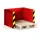 R+R INDUSTRIETECHNIK RR Industrietechnik Paletten Stapel Station RPS-05 BxTxH 1020x945x740 mm, feuerrot
