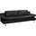 PLACES OF STYLE Couch Naturleder 3-Sitzer Schwarz
