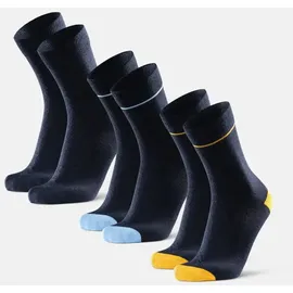 Danish Endurance Merino Crew Socken 5er Pack Schwarz/Grau Gepunktet/Grau Gestreift 43-47