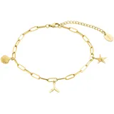 S.Oliver Fußkette Edelstahl gold Damen