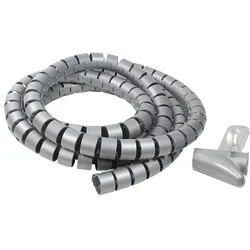 LogiLink Kabelschlauch (Spiral) + Werkzeug, grau, AD: 25 mm, 2,5 m