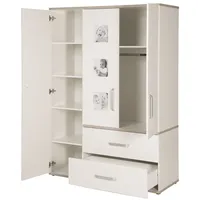 roba Kinderkleiderschrank Moritz 134,5 x 193 x 55 cm Metall weiß