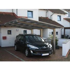 Ximax Alu Einzelcarport Linea Typ 110 Edelstahl-Look 273 x 556cm Sonderfertigung